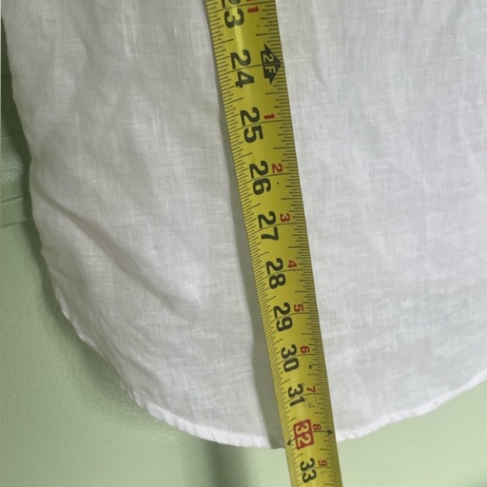 For Cynthia White Sleeveless beach swim coverup linen - Picture 6 of 7